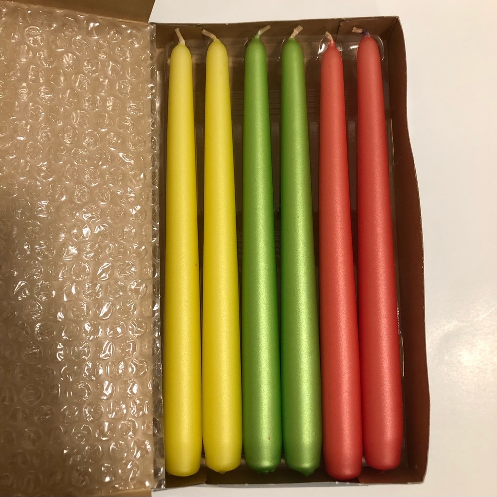 PartyLite 10” Unscented Candles (6) NWT